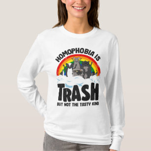 Homofobi är Sopor Gay pride Raccoon Opossum Ally T Shirt