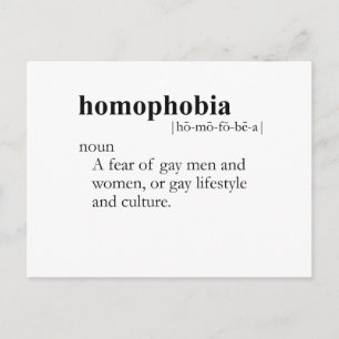 HOMOFOBIC (definition) Vykort