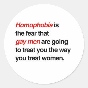 HOMOFOBIEN ÄR DEN FRUKTEN ATT GAY MANAR KOMMER ATT RUNT KLISTERMÄRKE