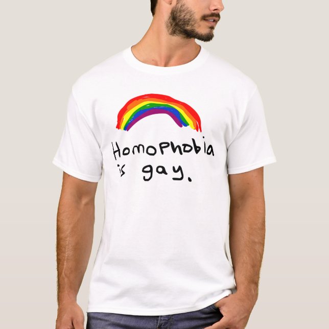 Homophobia är glad tee shirt (Framsida)