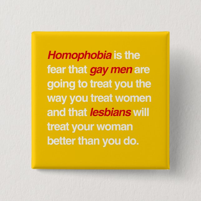 HOMOPHOBIA ÄR SKRÄCKEN ATT BÖGAR SKA FEST DIG KNAPP (Framsida)
