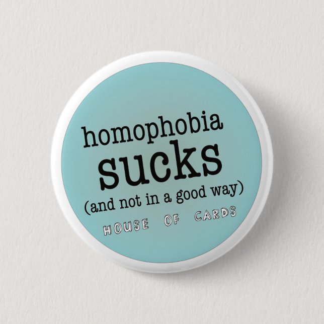Homophobia suger knäppas knapp (Framsida)