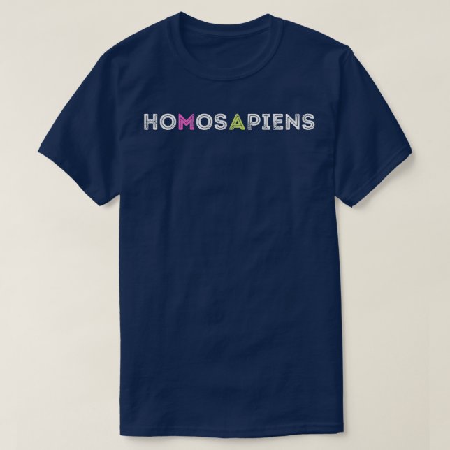 Homosapiens textdesign t shirt (Design framsida)