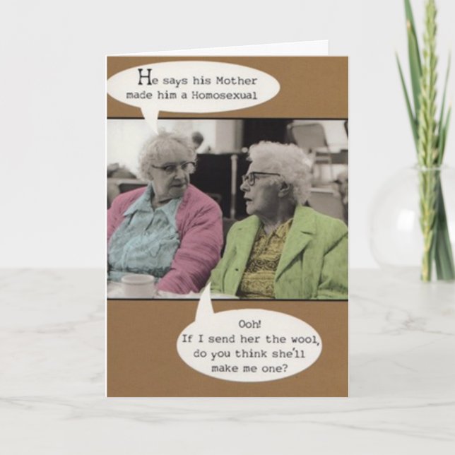 HOMOSEXUAL BIRTHDAY KORT (Framsida)