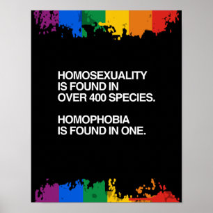 HOMOSEXUALITET FINNS HOS 400 ARTER POSTER
