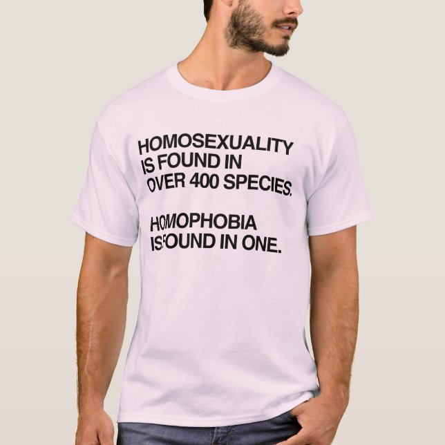 HOMOSEXUALITET FINNS I 400 ARTER T-Shirt (Framsida)