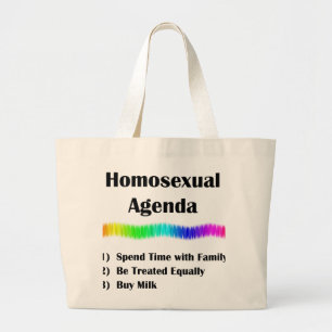 Homosexuell dagordning jumbo tygkasse