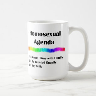 Homosexuell dagordning kaffemugg