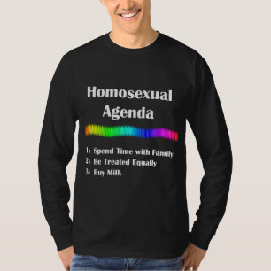 Homosexuell dagordning t-shirt