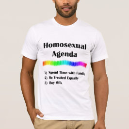 Homosexuell dagordning t-shirt