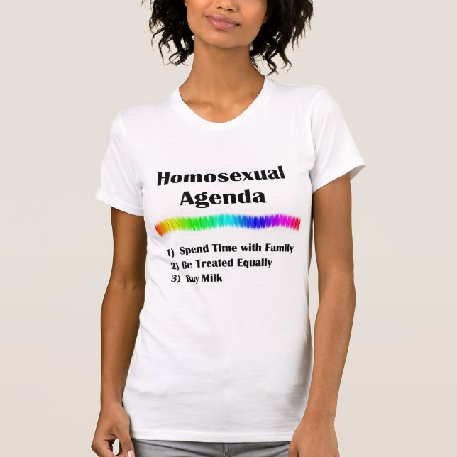 Homosexuell dagordning tee (Framsida)