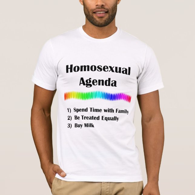 Homosexuell dagordning tröja (Framsida)