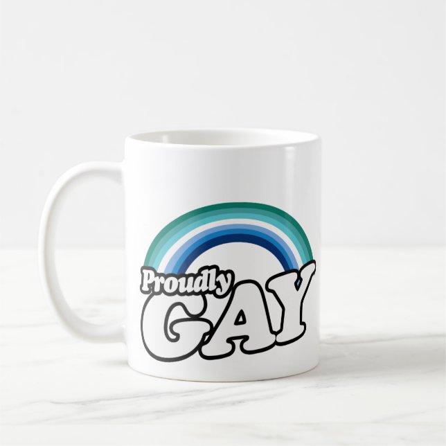 Homosexuell man och stolt kaffemugg (Vänster)