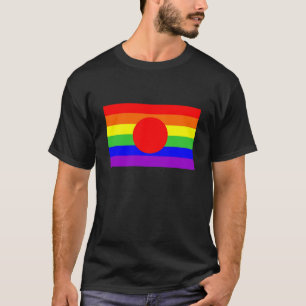 homosexuell person för flagga för regnbåge för t-shirt