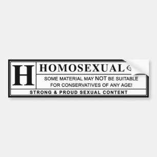 Homosexuell varningsetikett bildekal