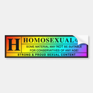 Homosexuell varningsetikett bildekal