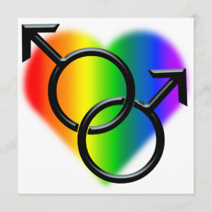 Homosexuella Bröllopsinbjudningar Regnbågs Kärleks Inbjudningar
