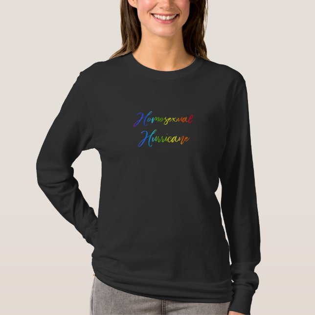 Homosexuella orkanen Rainbow Lgbt Community-Pridet T Shirt (Framsida)