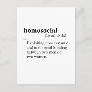 HOMOSOCIALT (definition) Vykort