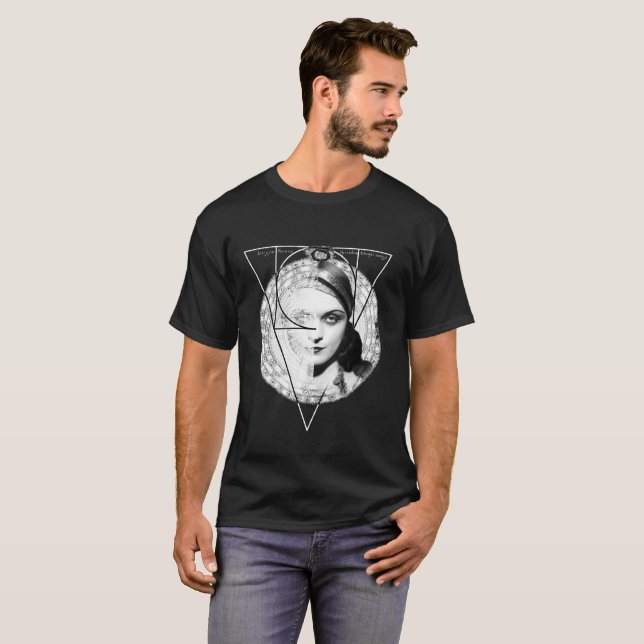 Homuncula: Pola Negri mörk Tee Shirt (Hel framsida)