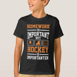 Homwork Ice Hockey Player Defense Forward Goalie T Shirt