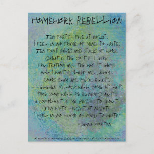 Homwork Rebebell Vykort