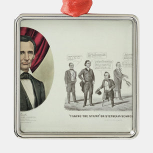 Hon. Abraham Lincoln Julgransprydnad Metall