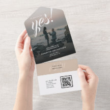 Hon Accepterade Förlovningsfest QR-kod RSVP
