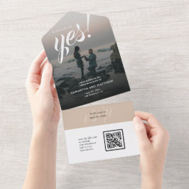Hon Accepterade Förlovningsfest QR-kod RSVP