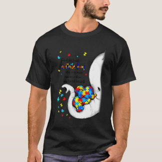 Hon älskade en liten pojke Baby Elefant Autism Med T Shirt