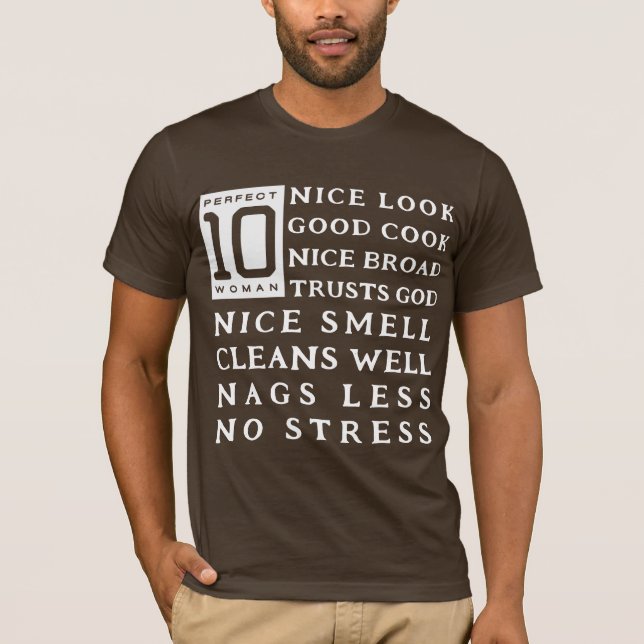 Hon är 10 | Perfekten Kvinna T Shirt (Framsida)