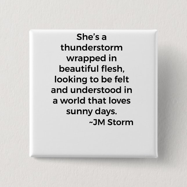 Hon är A Thunderstorm Knapp (Framsida)