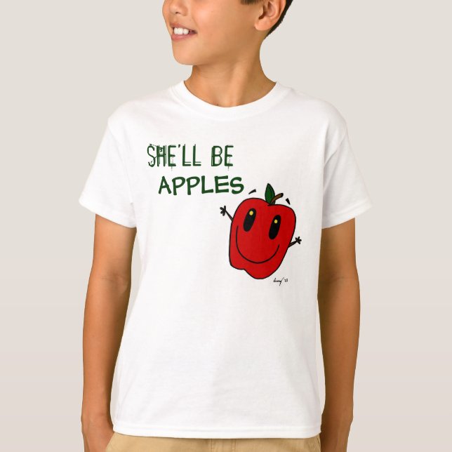 HON ÄR APPLES Kids Basic T-Shirt (Framsida)