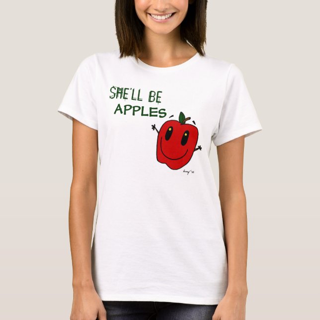 HON ÄR APPLES Womens T-Shirt (Framsida)