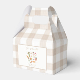 Hon är av marknaden blommig bröllopsfest presentaskar