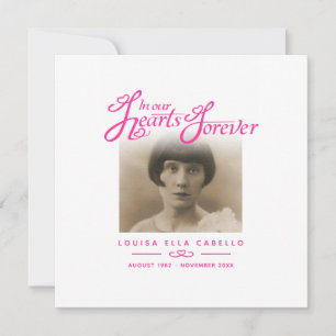 Hon är borta dikt vit i hjärtat anteckningskort