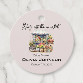 Hon är bortskämd Rosa blomsterbröllopsdusch Gåvor Etiketter