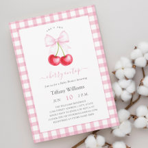 Hon är Cherry on Top Whimsiic Bow Baby Shower