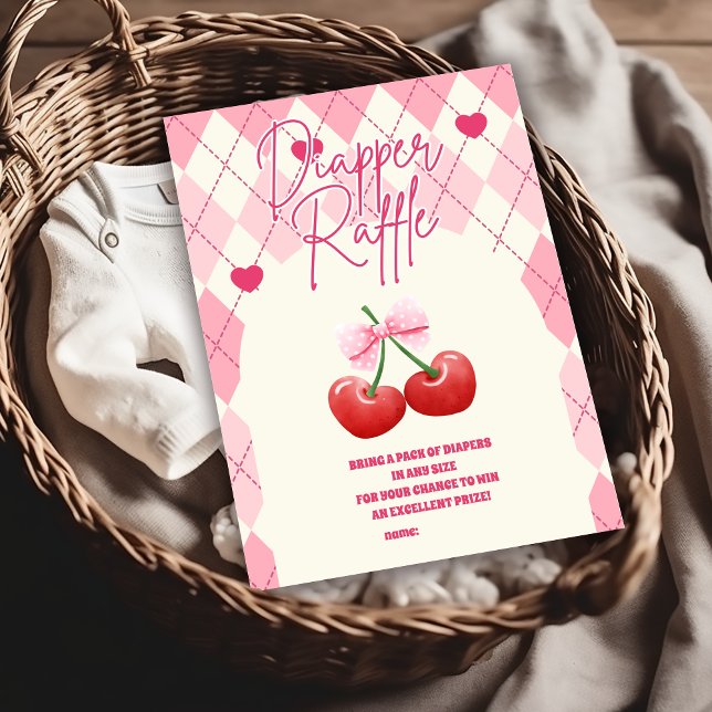 Hon är Cherry på toppen Diapper Raffle Tilläggskort (Skapare uppladdad)