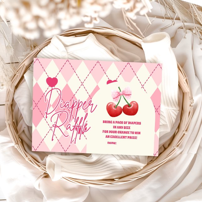 Hon är Cherry på toppen Diapper Raffle Tilläggskort (Skapare uppladdad)
