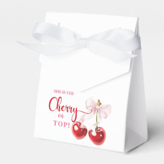 Hon är Cherry Top Tält Favor Box med Band Presentaskar