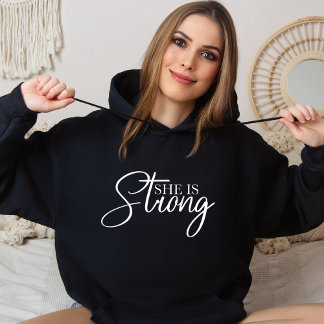 Hon är Christian Hoodie med stark Religiösa T Shirt