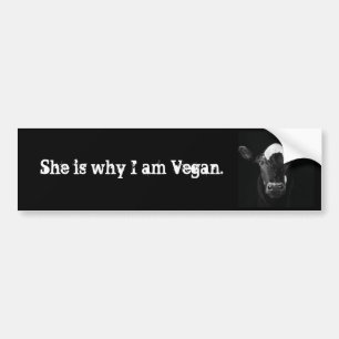 Hon är därför bildekalet för I-förmiddagvegan Bildekal