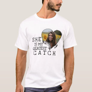 Hon är den Största Fångsten Fiskespö Anpassad Bild T Shirt