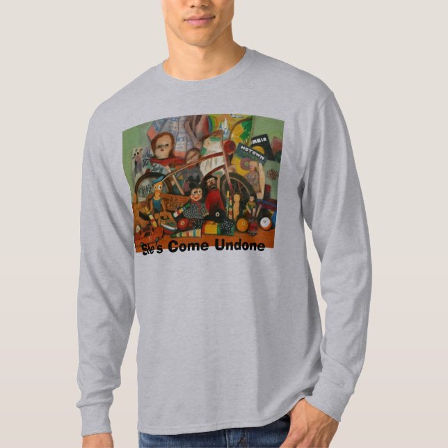 Hon är den uppknäppta komen t-shirt (Framsida)