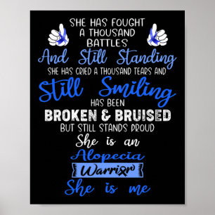 Hon är en Alopecia Warrior SHE ÄR ME Poster