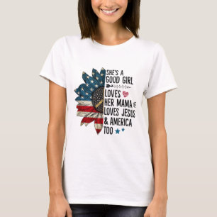 Hon är en bra flicka kärlek hennes mamma hippie  t shirt