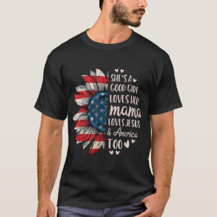 Hon är en Bra flicka Kärlek hennes Mamma Jesus Ame T Shirt