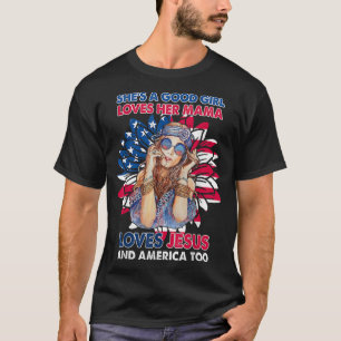 Hon är en Bra flicka Kärlek hennes Mamma Jesus och T Shirt