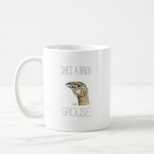 Hon är en Brick Grouse (Underbarare Sage Grouse) Kaffemugg